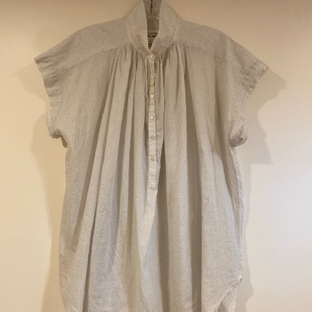 Nili Lotan Swiss Dot Normandy Blouse